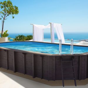 Drveni bazen Caviana 607x396x129 cm PREMIUM MODEL 8g GARANCIJA